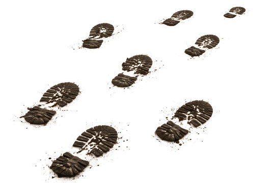 Muddy Bootprints isolated on transparent background png