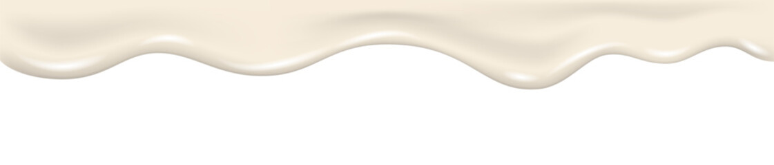 Dripping white paint, yogurt or milk 3d texture.
