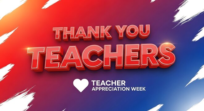 A colorful thank you teachers poster for teacher appreciation week