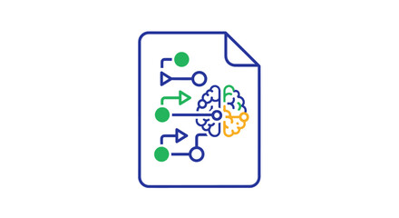 Fototapeta premium Conceptual representation of cognitive process, information flow, and mental exploration