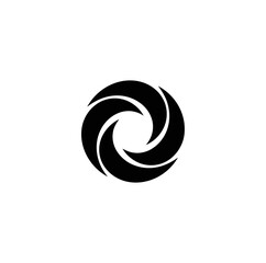 Abstract swirl design on black background graphic