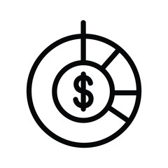 Fototapeta premium Target symbol with dollar sign at the center for financial focus or investment goal