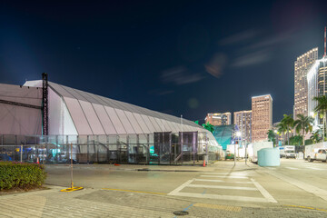 Ultra Music Festival tent setup at Downtown Miami