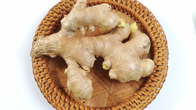 Fresh ginger root for herb and medical product concept