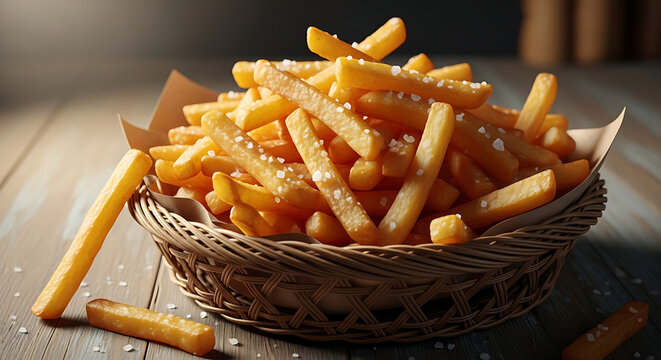 Perfectly Fried Golden Potato Sticks