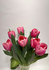 Fototapeta premium Pink tulips bouquet