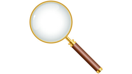 Fototapeta premium magnifying glass isolated on transparent background