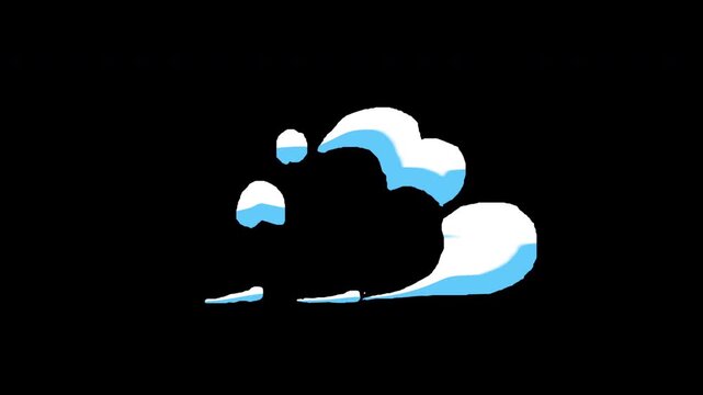 Simple  Smoke Element Animation on Black Background