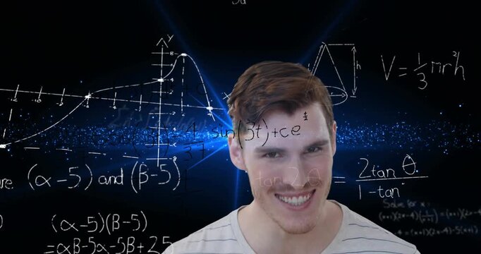 Animation of molecules and network of connections over close up of green background