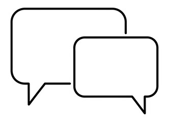 Fototapeta premium Speech bubbles icon representing communication, dialogue, and discussion, ideal for social media, messaging apps, and online forums, conveying conversation and interaction