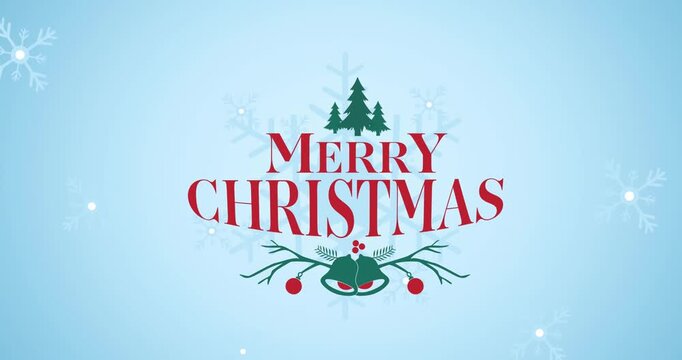 A black background with a scrolling white text banner that reads "merry christmas
