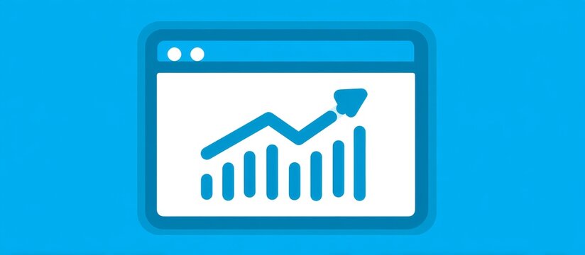 Blue Graph Icon in Browser.