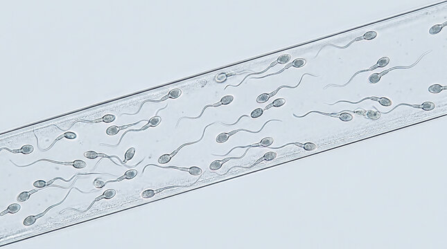 Sperm cell embryo transfer procedure fertility reproduction insemination laboratory microscope microscopic medical biology science gamete semen motility swimming movement human male healthcare