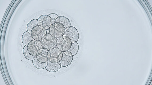 Embryology laboratory cell division microscope biology fertilization science medical research growth development concept