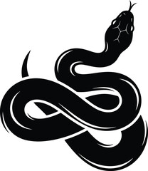 Fototapeta premium Snake in a dynamic pose with raised head
