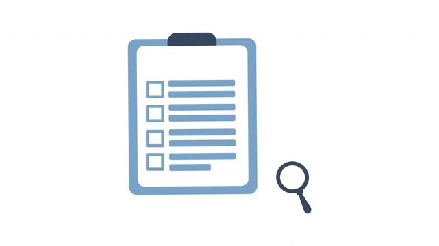 audit animated icon inspecting, compliance