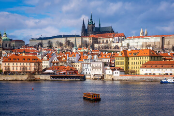 Obraz premium Prague old town houses panorama, taken from the famous 