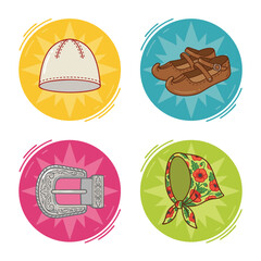 Collection of Traditional Clothing Accessories.