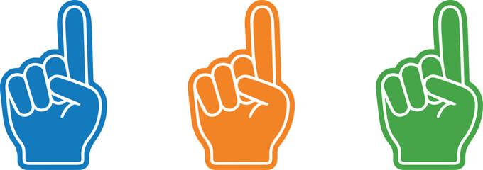 Obraz premium Foam hands at school pep rally