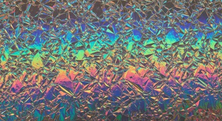 Holographic foil texture with multicolored geometric fragments background wallpaper poster banner download 2026 2027
