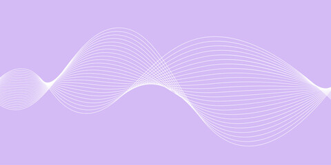 Fototapeta premium Abstract pastel lilac violet lavender purple with gradient wave background. Simple pattern for display product ad website template wallpaper poster. Eps10 vector