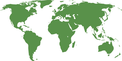 Obraz premium World map silhouette for travel agency branding