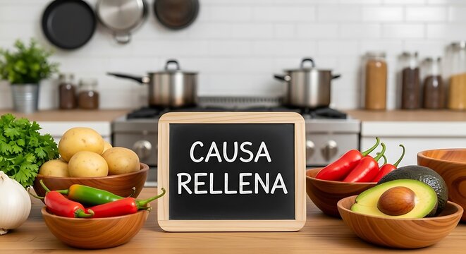 Causa Rellena Ingredients On Kitchen Counter