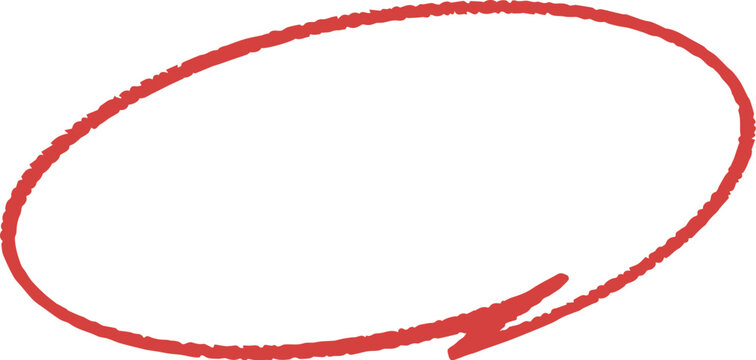 Oval emphasis mark for slide presentation