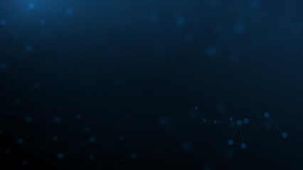 Fototapeta premium Futuristic Blue Network Background with Data Connection Lines