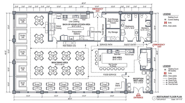 Detailed architectural CAD design floor plan with measurements and annotations for construction purposes