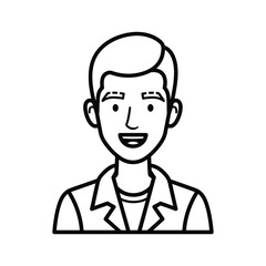 Fototapeta premium Professional man with a friendly and approachable expression wearing a lab coat