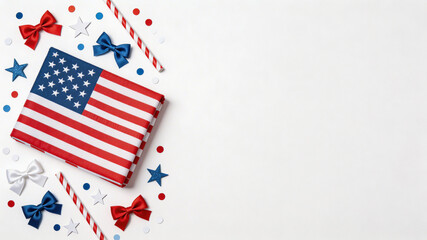 Fototapeta premium pattern with stars in red white and blue colors, American patriotic background