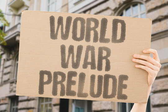 "World War Prelude" Early escalation patterns mirror pre-war history. WW3. WAR. PRELUDE. CONFLICT. GLOBAL.