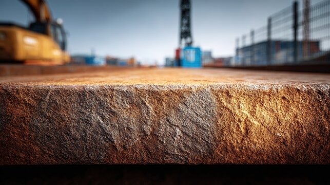 Construction Site in Motion - A Symbol of Progress and Growth