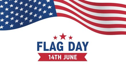 Fototapeta premium American flag day celebration on june 14th