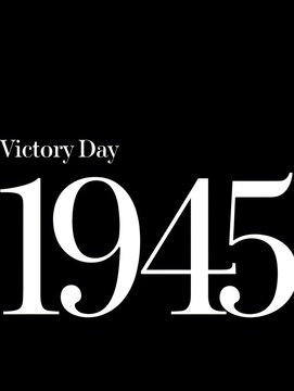 Victory day 1945: celebrating the end of world war ii with a black background