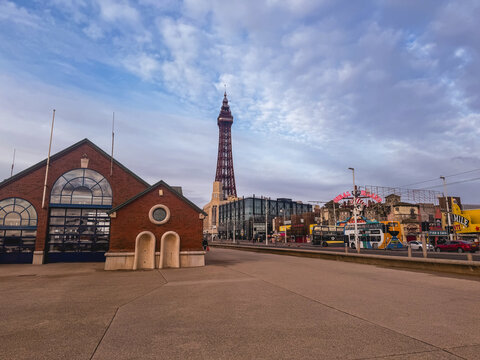 The boulevard at Blackpool in The UK.