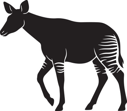 Okapi Forest Giraffe African Wildlife Silhouettes
