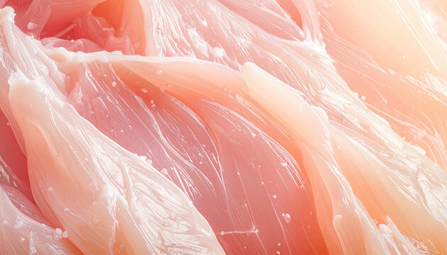 Close up of fresh raw chicken breast meat ready for culinary preparation