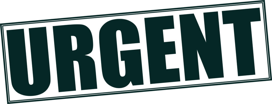 Vector urgent stamp, high priority, immediate action required graphic