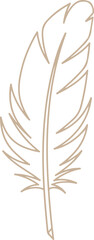 Obraz premium Elegant feather illustration with intricate line details and graceful curves Vector, illustration
