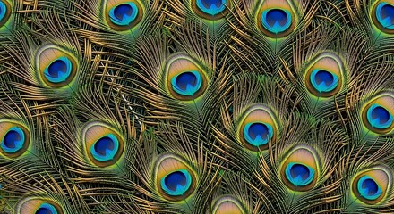Obraz premium Vibrant Peacock Feathers Display Brilliant Colors And Intricate Patterns