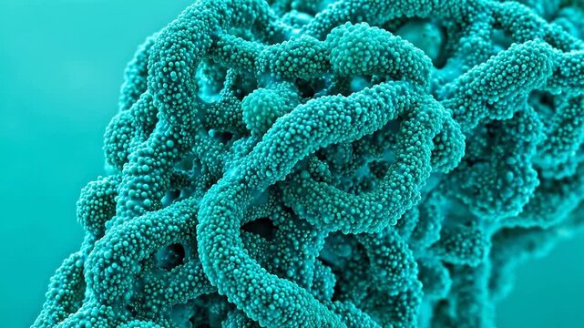 Abstract blue cellular structure