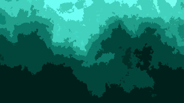 Abstract teal gradient landscape with dynamic textures and moody teal tones with layered and textured surface artistic design.