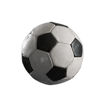 classic old soccer ball isolated on free png background.