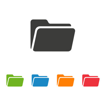 folder icons set in different colors
Vector set icon in different colors on a white background