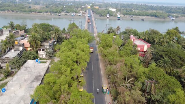 Basonti Bridge Aerial View 