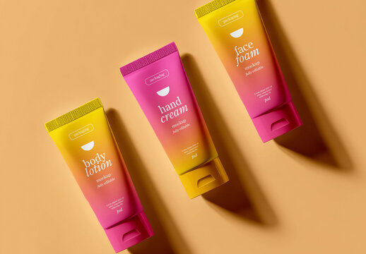 Cosmetic Tube Mockup Set