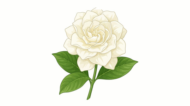 gardenia flower on white background