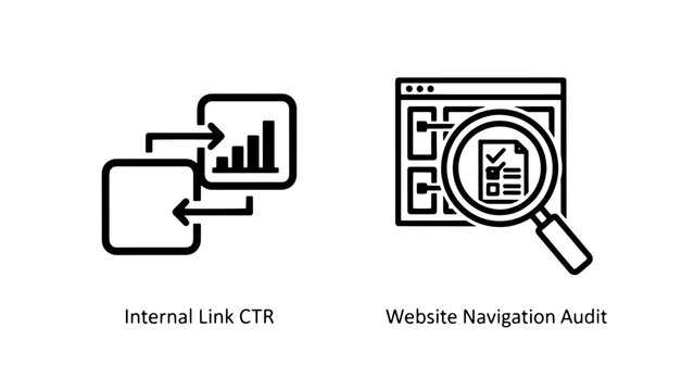 Internal link ctr and website navigation audit SEO icons